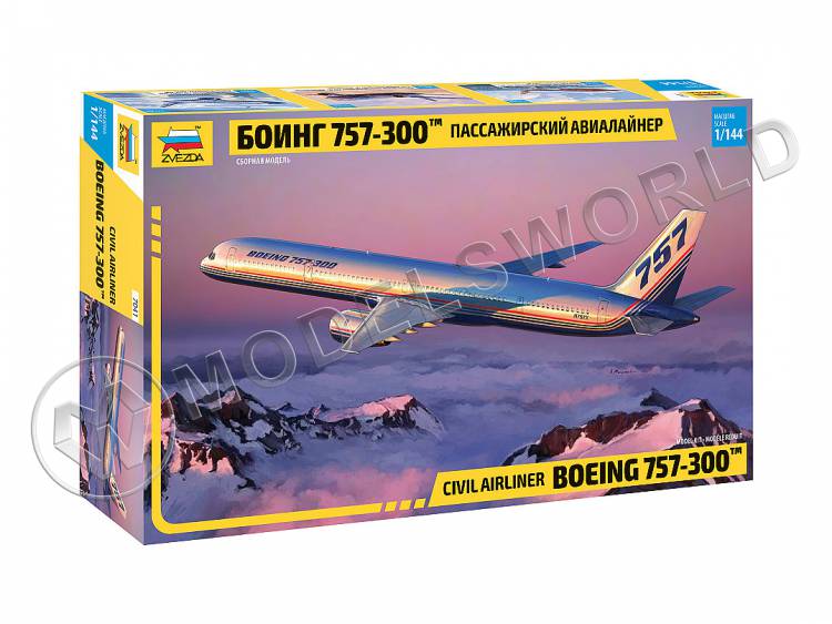 Склеиваемая пластиковая модель Пассажирский авиалайнер Боинг 757-300™. Масштаб 1:144 - фото 1