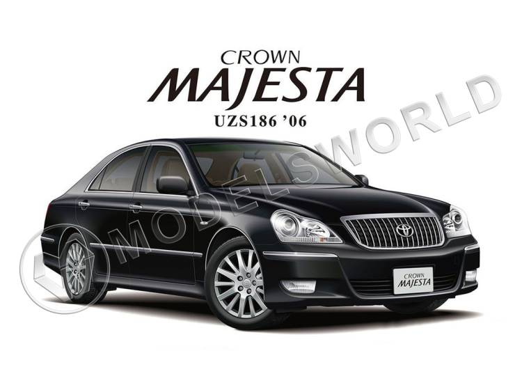 Склеиваемая пластиковая модель Toyota Crown Majesta UZS186 '06. Масштаб 1:24 - фото 1