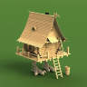 Набор для постройки модели Избушка на курьих ножках. Масштаб 1:35