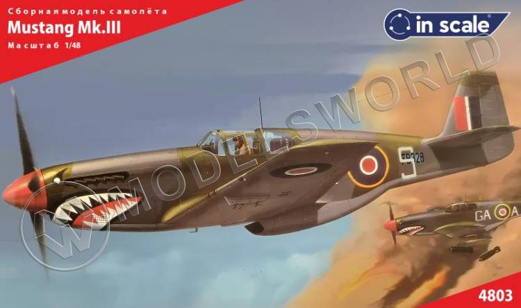 Пластиковая модель самолета 1/48 Mustang Mk.III - фото 1