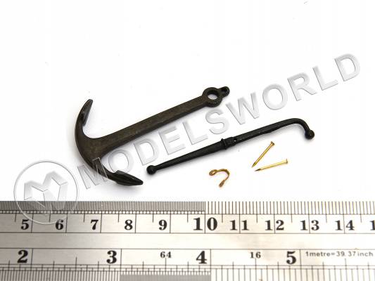 Адмиралтейский якорь, металл, 50 мм