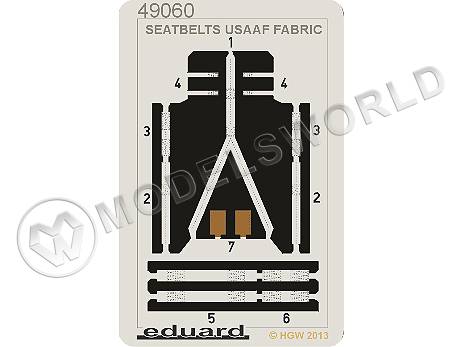 Фототравление ремни безопасности USAAF FABRIC. Масшатб 1:48 - фото 1