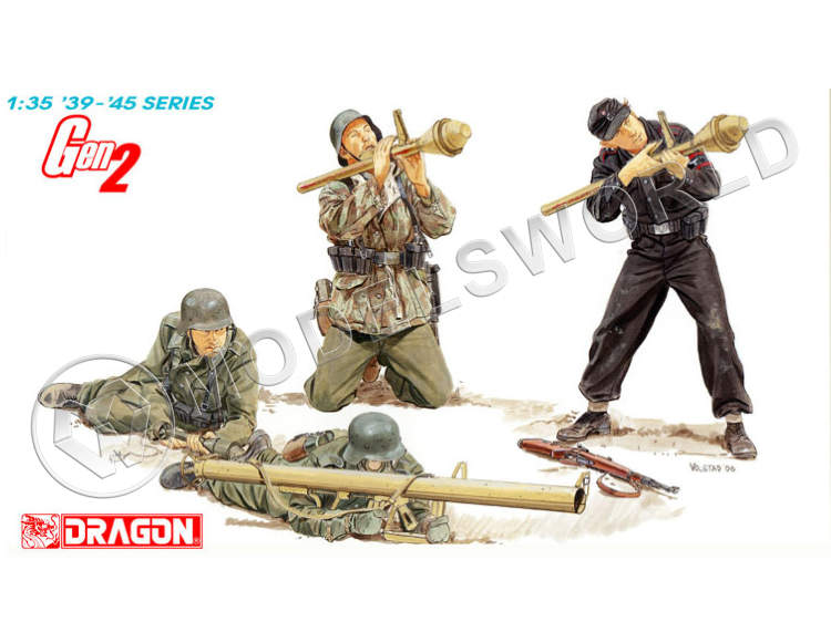 Фигуры солдат Немецкие истребители танков, Восточный фронт. Масштаб 1:35 Фигуры солдат Немецкие истребители танков, Восточный фронт. Масштаб 1:35 - фото 1