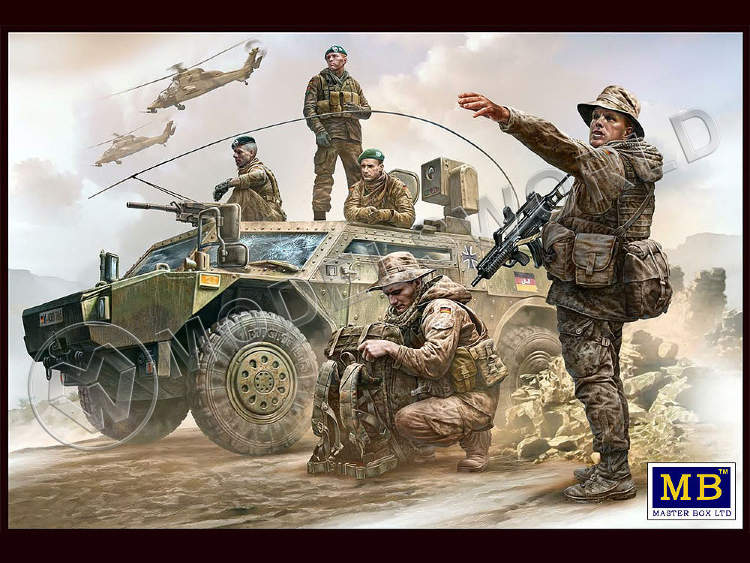 Фигуры Бундесвер. Немецкие военнослужащие, наши дни. Масштаб 1:35 - фото 1