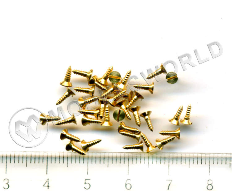 Шуруп, латунь, 5 мм, 10 шт - фото 1