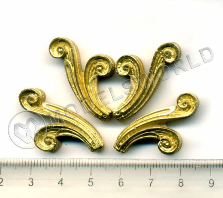 Декоративный элемент, завиток, 30 мм, металл 1 шт.