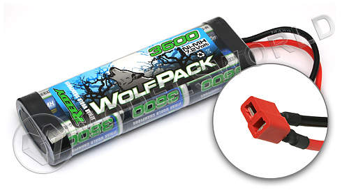 Аккумулятор силовой WolfPack Ni-Mh 7.2V, 3600mAh (Разъем T-PLUG) - фото 1