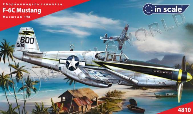 Пластиковая модель самолета 1/48 F-6C Mustang - разведчик USAAC.