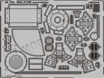 Фототравление аксессуары для MiG-21MF, Eduard. Масштаб 1:48 - фото 1