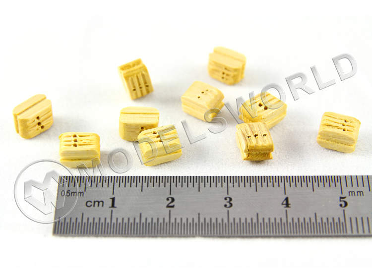 Блок трехшкивный, самшит, 7 мм. 10 шт - фото 1