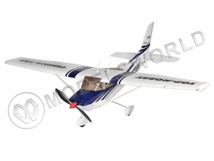 Радиоуправляемая модель самолёта Top RC Cessna 182 400 class синяя 965мм 2.4G 4-ch LiPo RTF Радиоуправляемая модель самолёта Top RC Cessna 182 400 class синяя 965мм 2.4G 4-ch LiPo RTF - фото 1