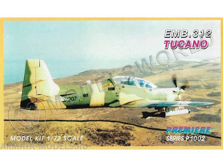 Склеиваемая пластиковая модель Самолет EMB.312 Тукано. Масштаб 1:72 Склеиваемая пластиковая модель Самолет EMB.312 Тукано. Масштаб 1:72 - фото 1