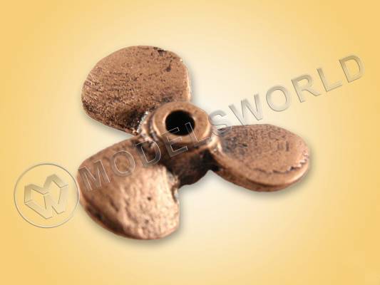 Винт трехлопастной правый, металл, 12 мм, 1 шт