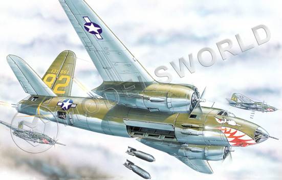 Склеиваемая пластиковая модель Средний бомбардировщик Б-26 Марадер. Масштаб 1:72