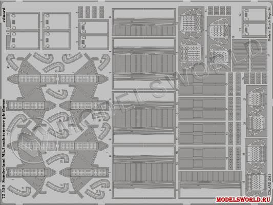 Фототравление платформы для механиков для модели Sunderland Mk. I, Italeri. Масштаб 1:72