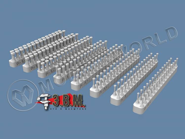 Винт с цилиндрической головкой D=0.9 мм - фото 1