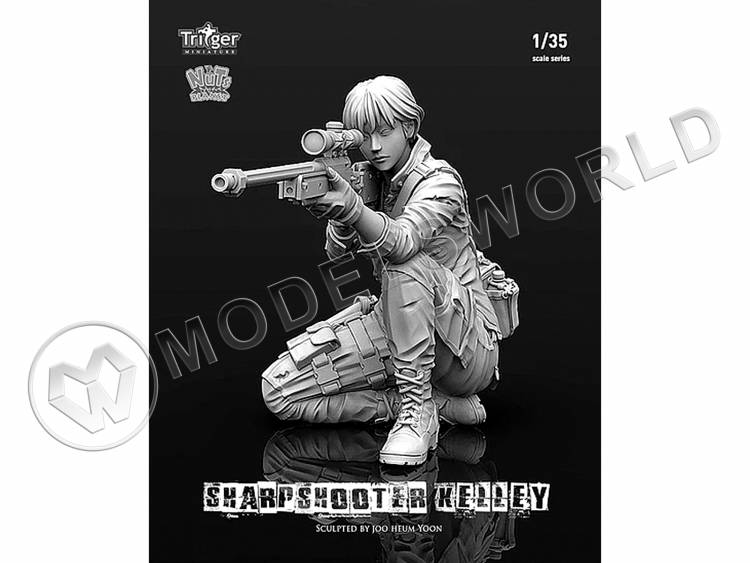 Фигура Sharp Shooter Kelly стрелок. Масштаб 1:35 - фото 1