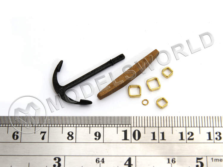 Якорь до 18-го века, металл и дерево, 30 мм Якорь до 18-го века, металл и дерево, 30 мм - фото 1