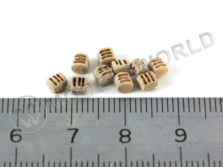 Блок трехшкивный 3 мм. 10 шт - фото 1