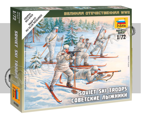 Советские лыжники. Масштаб 1:72