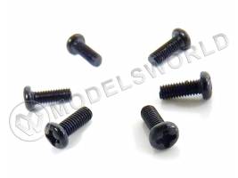 Винт с полукруглой головкой M3x8 под крестовую отвёртку, 6 шт