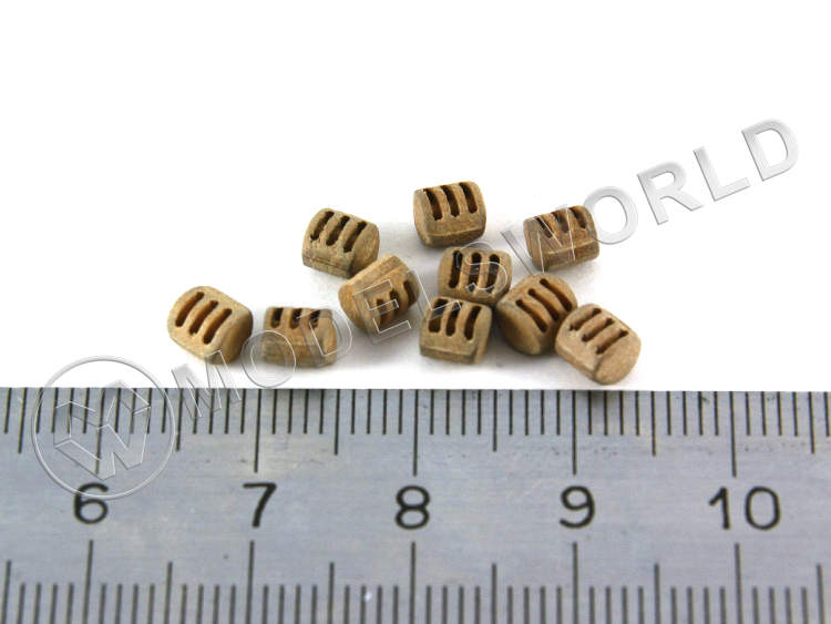 Блок трехшкивный 4 мм. 10 шт - фото 1