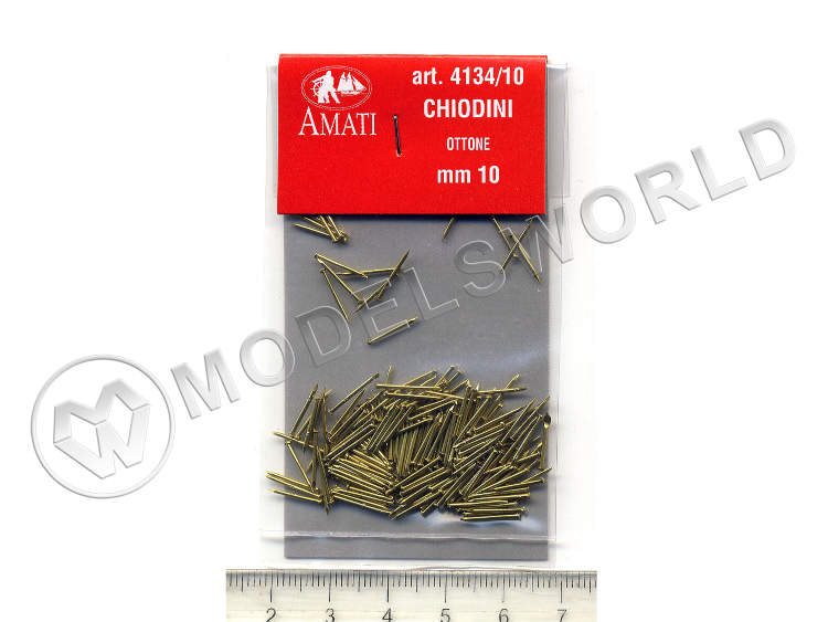 Гвоздь, латунь, 0.7х10 мм, 200 шт - фото 1