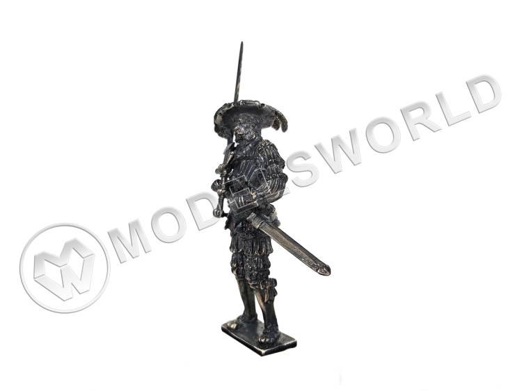 Фигура "Landsknechter mit Flamberge" (необработанная), латунь 54 мм - фото 1