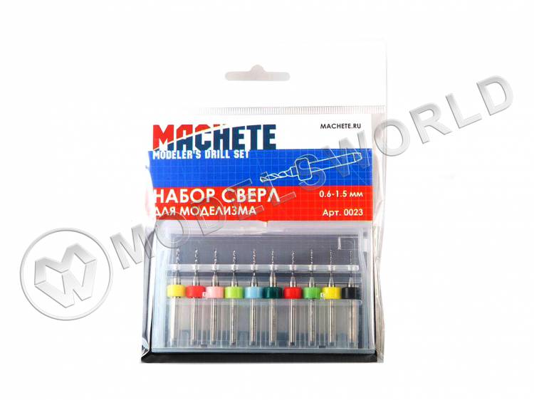 Набор сверл для моделизма Machete 0.6-1.5 мм - фото 1