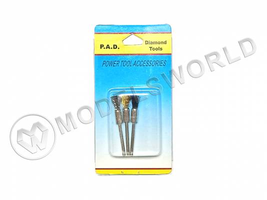 Набор щеток (латуль, сталь, пластик), 3 шт