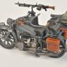 Склеиваемая пластиковая модель Немецкий мотоцикл БМВ Р-12 с коляской и экипажем. Масштаб 1:35