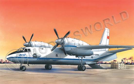 Склеиваемая пластиковая модель Транспортный самолет АН-32. Масштаб 1:288 Склеиваемая пластиковая модель Транспортный самолет АН-32. Масштаб 1:288 - фото 1
