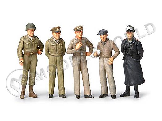 Фигуры знаменитые генералы II МВ, 10 фигур. Масштаб 1:48 - фото 1