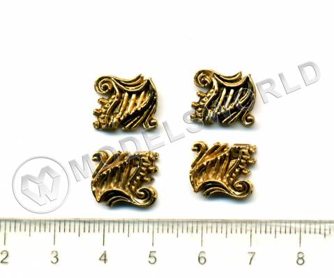 Декоративный элемент, 10 мм, металл 1 шт.