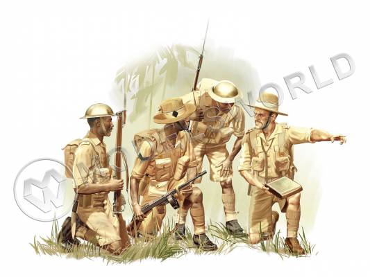 Фигуры Гуркхские стрелки (1944), (4 фигуры). Масштаб 1:35