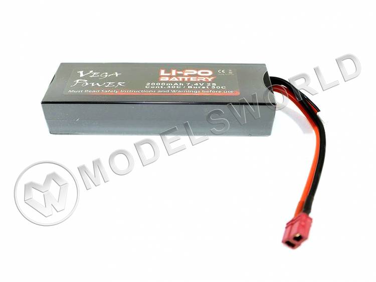 Акумулятор Li-Po 7.4V 2000mAh 2S 25C - фото 1