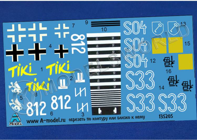 Декаль Танк Тигр Pz.Kpfw VI. Масштаб 1:35 - фото 1