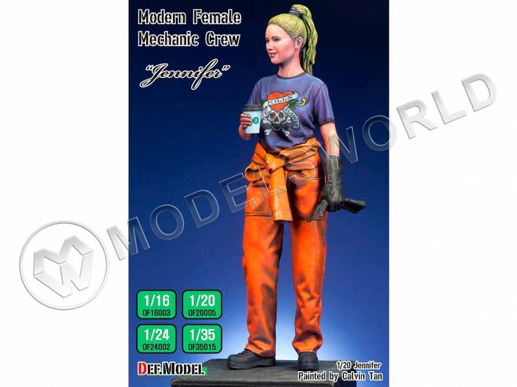 Фигура женщины-механика "Дженннифер". Масштаб 1:35 - фото 1