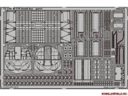 Фототравление 1:72 для модели B-17G bomb bay, REVELL