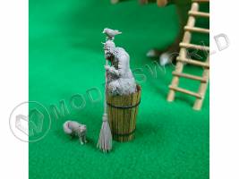 Фигура "Баба Яга в ступе". Масштаб 1:35