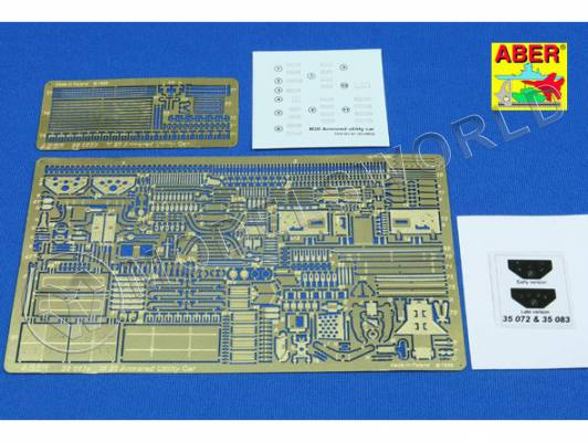 Фототравление для Armored utitity car M20. Масштаб 1:35