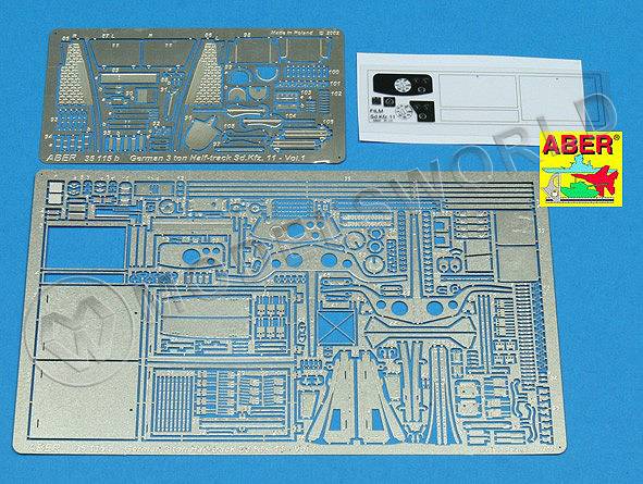 Фототравление для German 3 ton Half-track Sd.Kfz.11 - vol.1. Масштаб 1:35 - фото 1