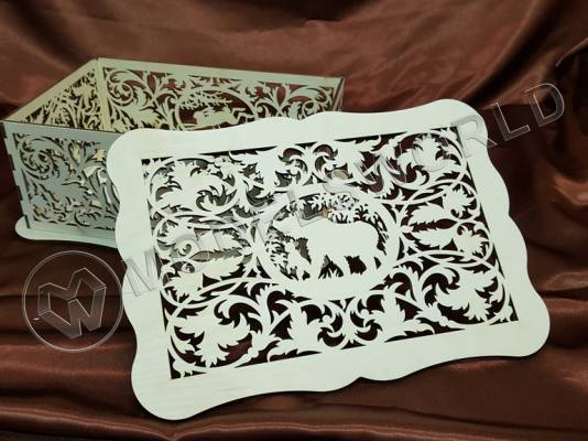 Набор для сборки. Шкатулка резная с медведем