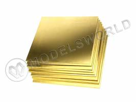 Латунь 0.4 мм, лист 15х30 см, 1 шт