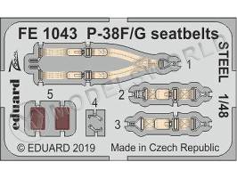 Фототравление стальные ремни для P-38F/G, Tamiya. Масштаб 1:48