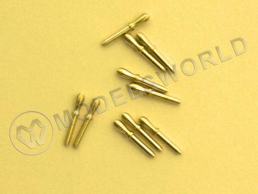 Нагель точеный 7 мм, латунь, 10 шт