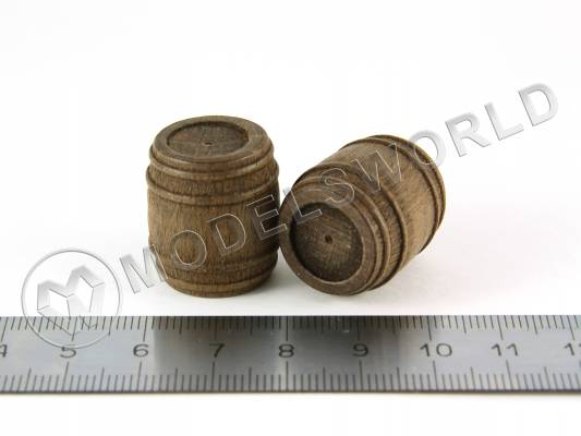 Бочка, орех, 22х20 мм, 1 шт