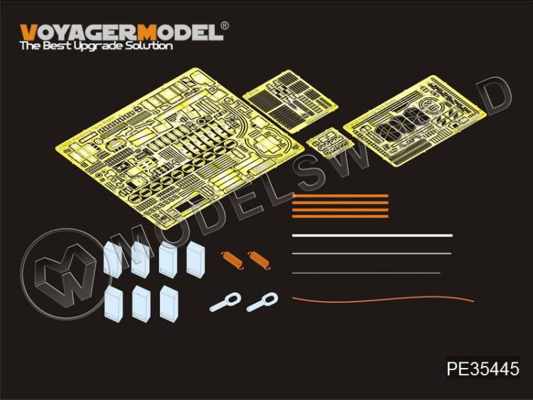 Фототравление для модели T26E4 Super Pershig Tomk Basic, Tamiya. Масштаб 1:35 - фото 1