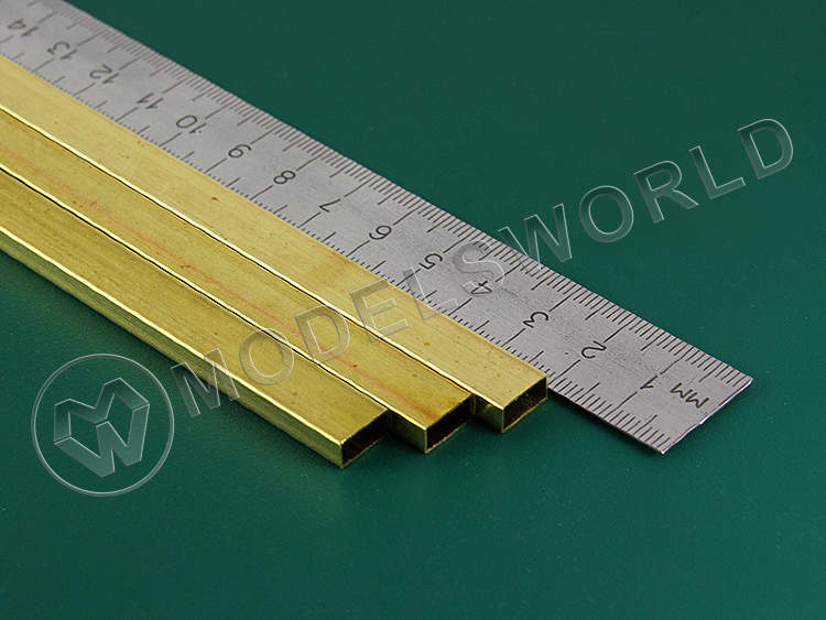 Прямоугольная латунная трубка 4.8х9.6 мм, 1 шт - фото 1