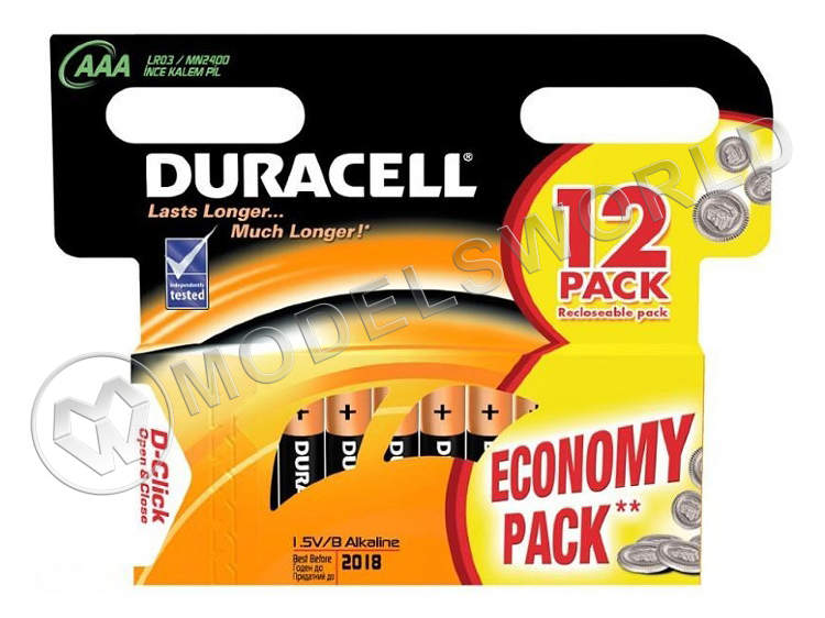 Батарейка Duracell LR-3 AAA, 12 шт - фото 1